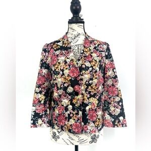 Love Moschino Floral Skull Print Blazer Sz 8